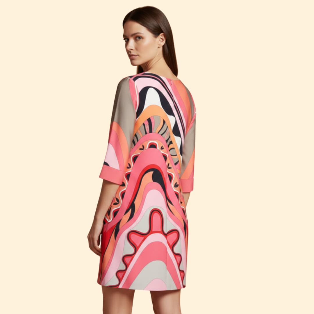 Women's Bold Abstract Print Dress