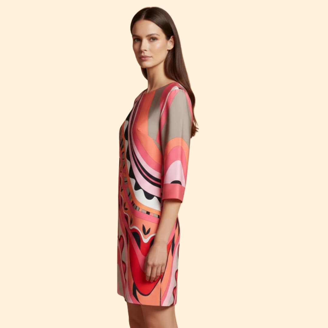 Women's Bold Abstract Print Dress