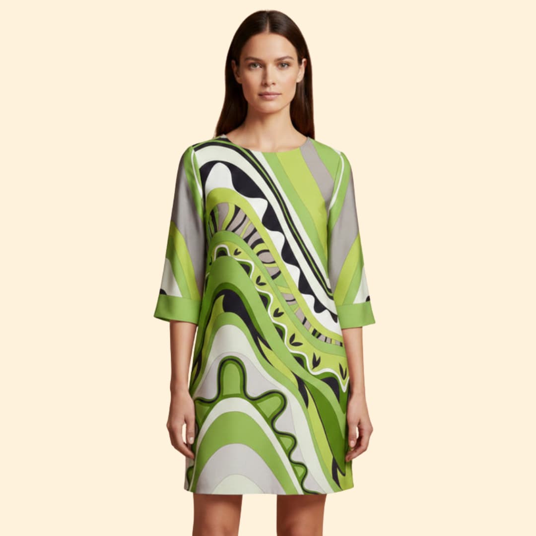 Women's Bold Abstract Print Dress