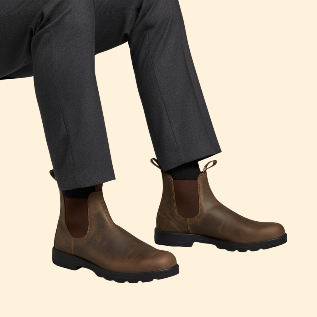 Men's Chelsea boots with elasticated panels