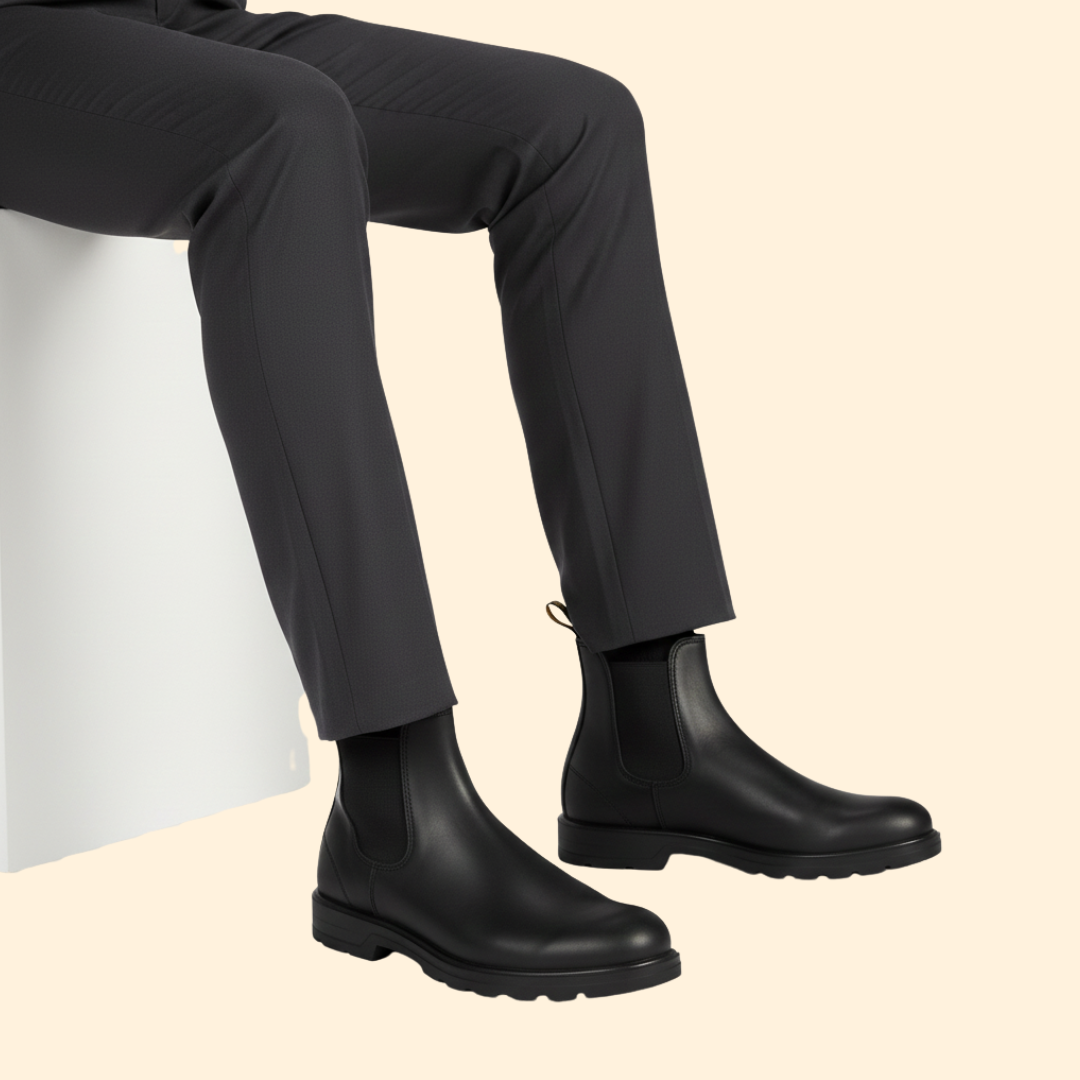 Men's Chelsea boots with elasticated panels