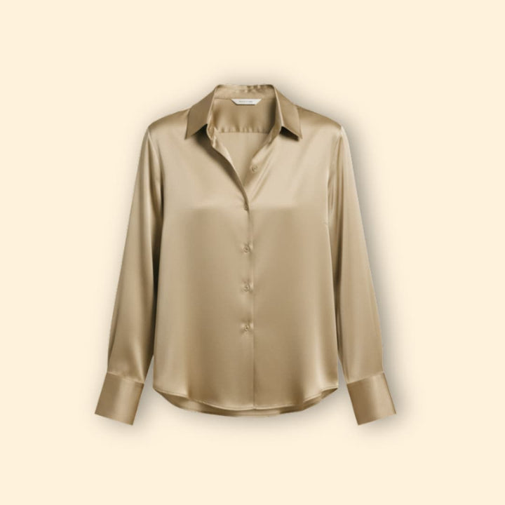 Button Up Blouse with Woven Surface