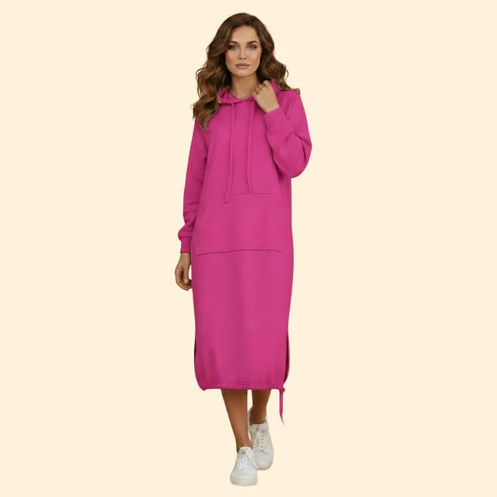 Women's Casual Hoodie Dress with Pockets
