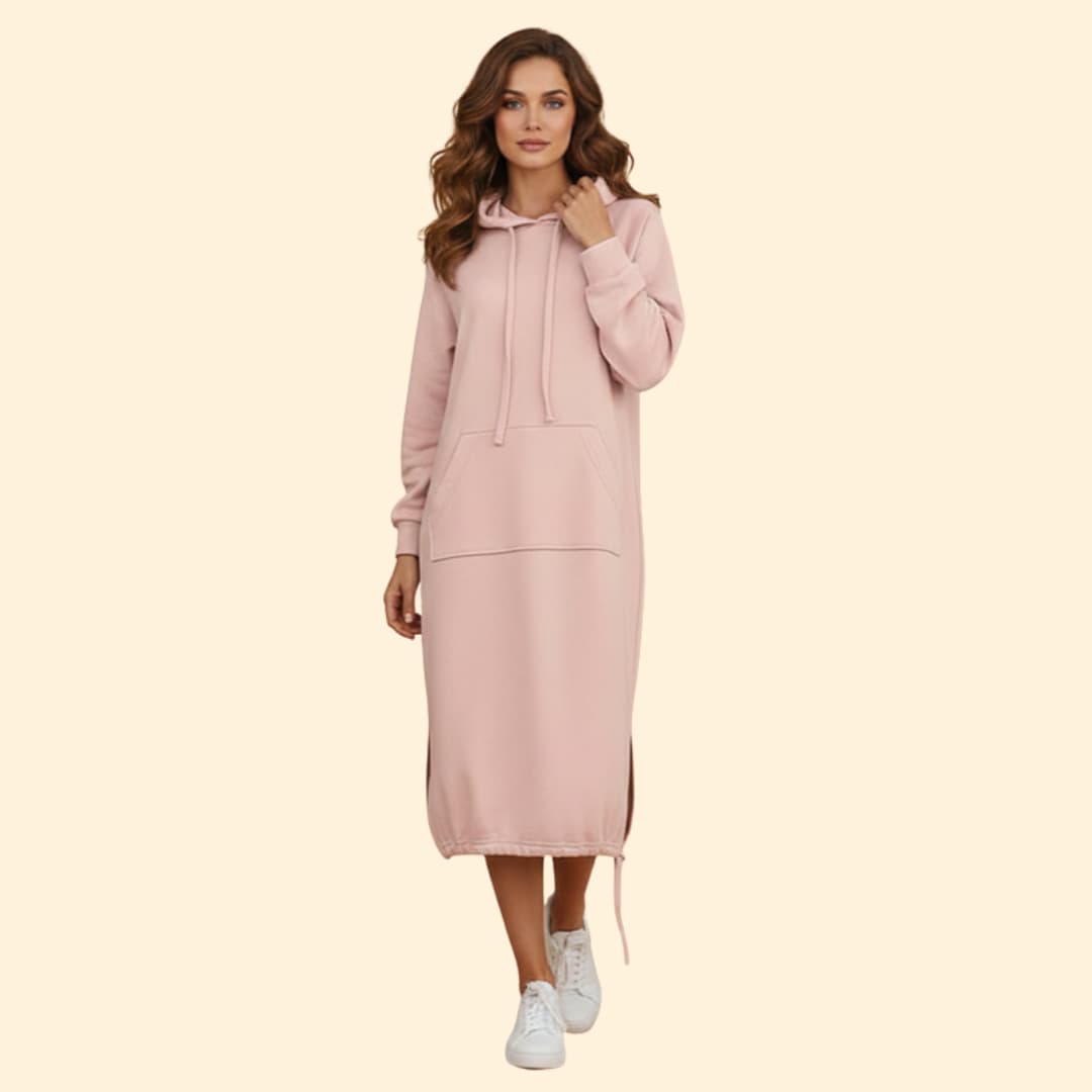 Women's Casual Hoodie Dress with Pockets