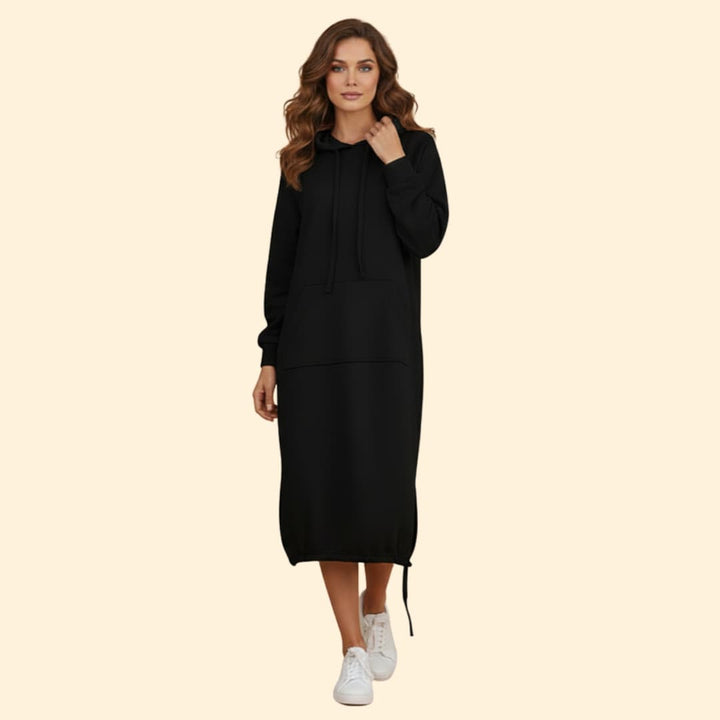 Women's Casual Hoodie Dress with Pockets