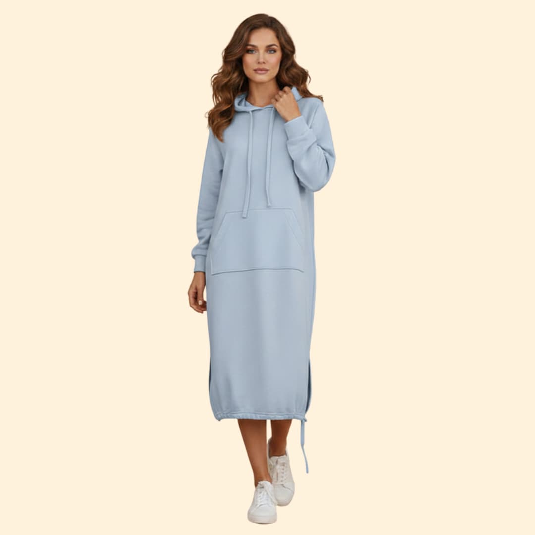 Women's Casual Hoodie Dress with Pockets