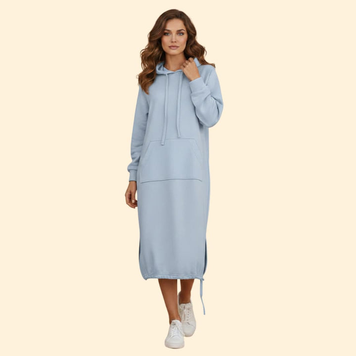 Women's Casual Hoodie Dress with Pockets
