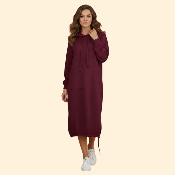 Women's Casual Hoodie Dress with Pockets