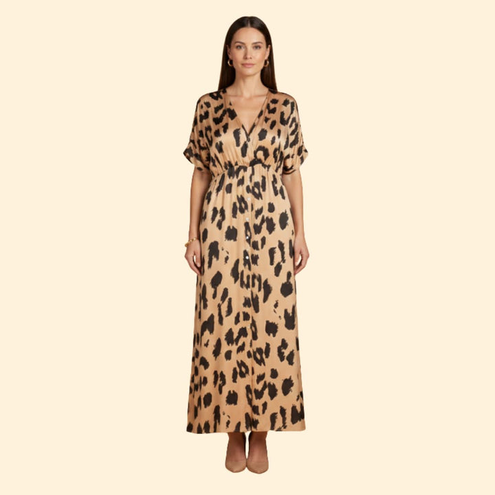 Women's Chic Leopard Maxi Dress