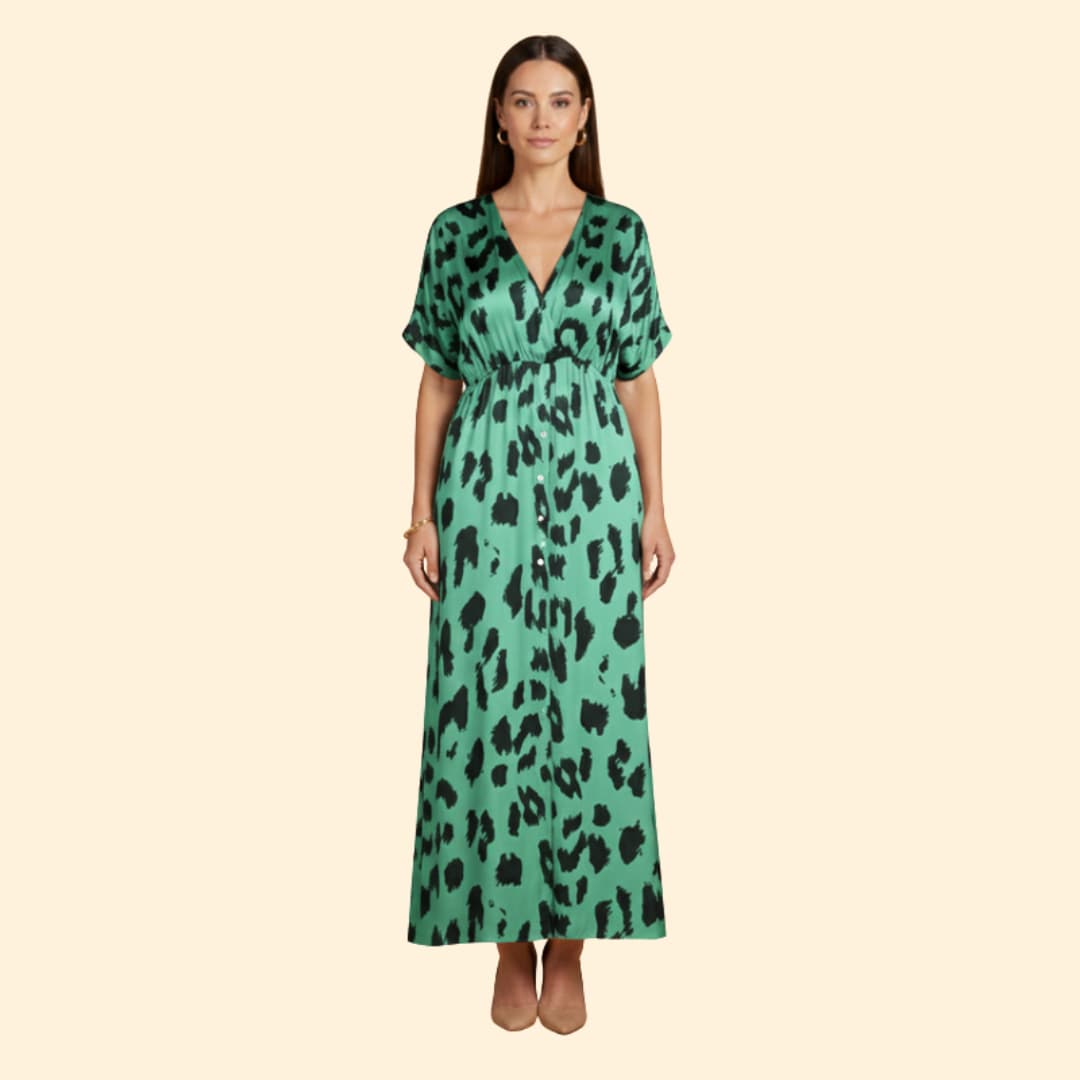 Women's Chic Leopard Maxi Dress