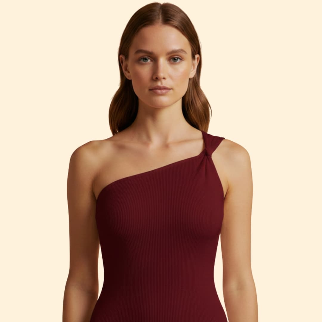 Women's Chic One-Shoulder Bodycon Dress