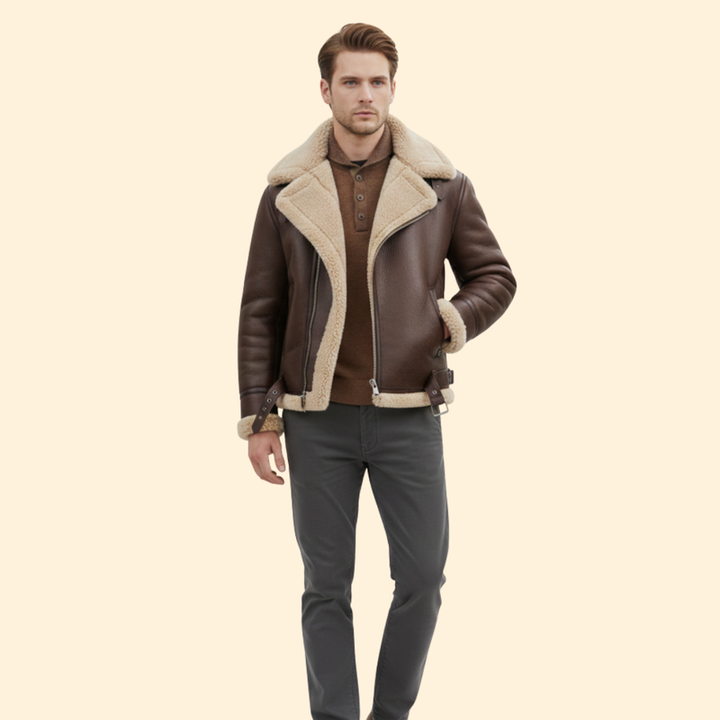 Classic Shearling Aviator Jacket