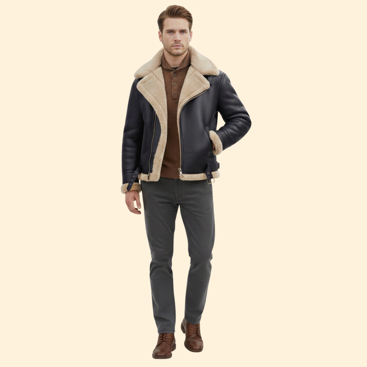 Classic Shearling Aviator Jacket