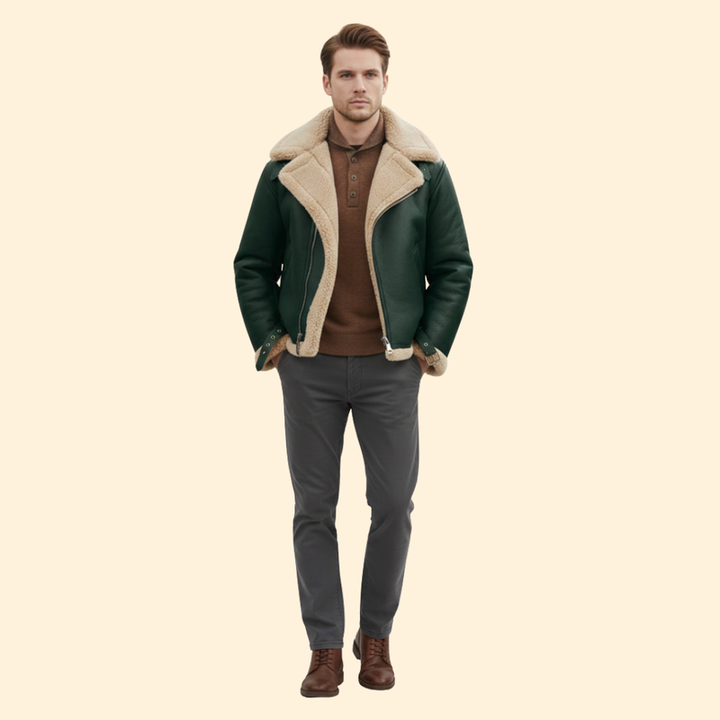 Classic Shearling Aviator Jacket