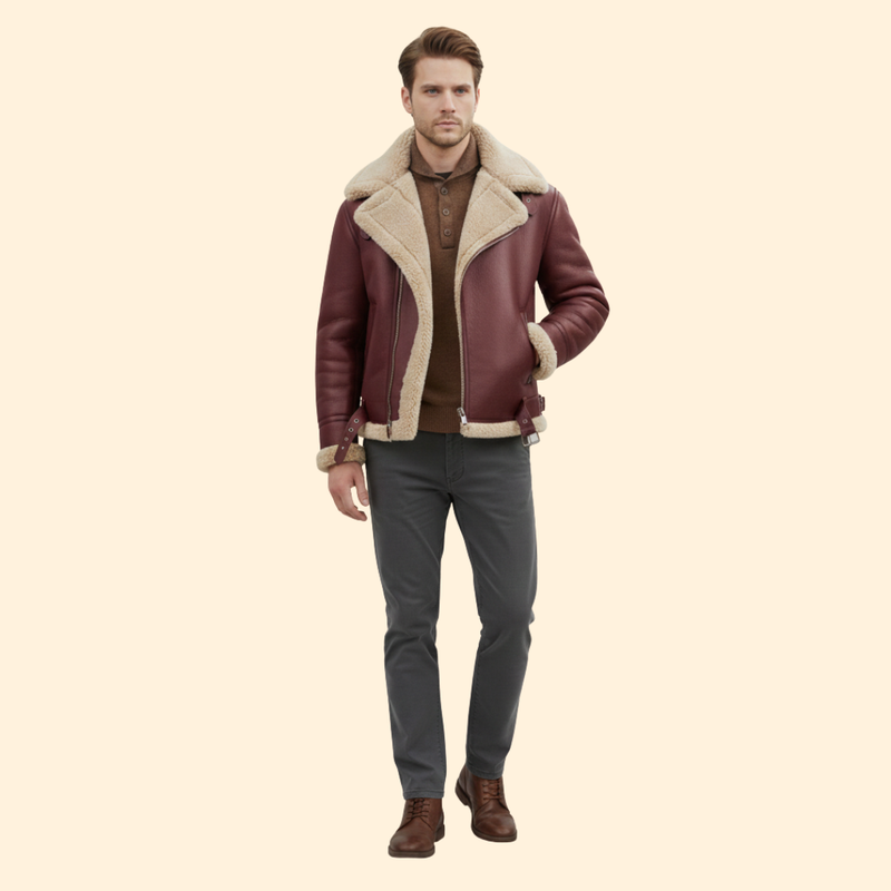 Classic Shearling Aviator Jacket