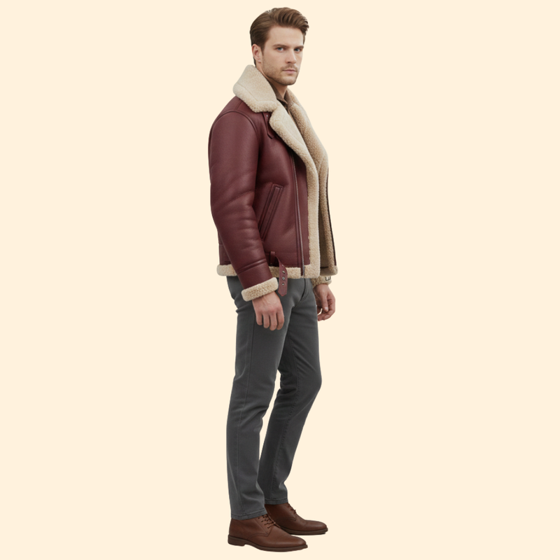Classic Shearling Aviator Jacket