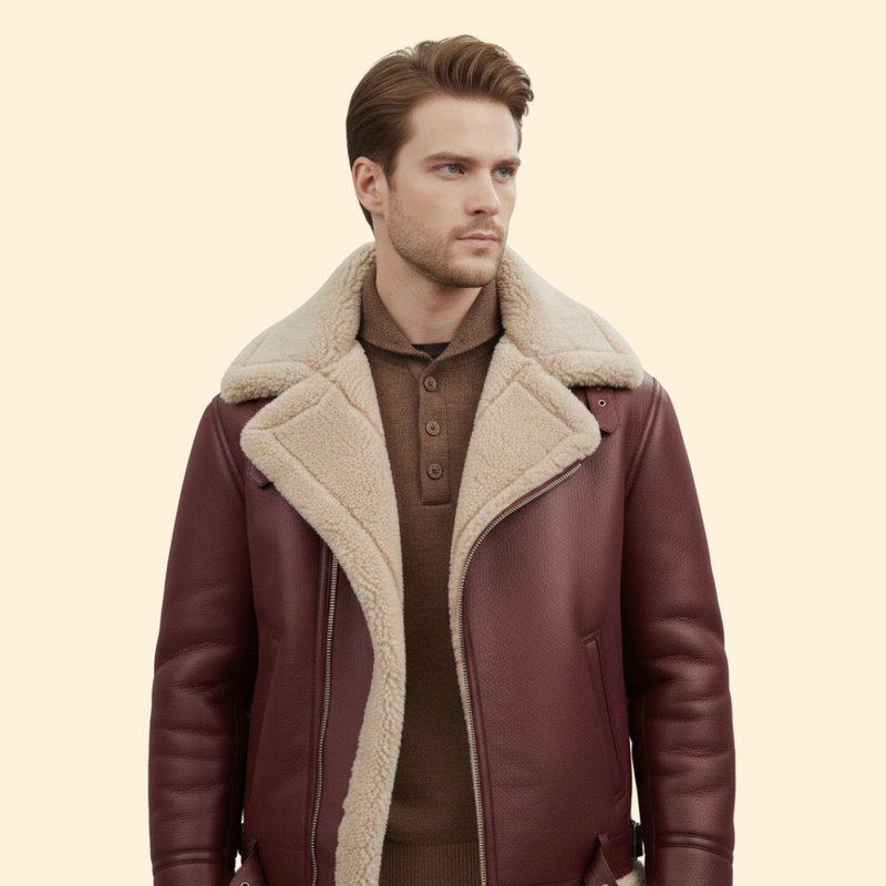 Classic Shearling Aviator Jacket