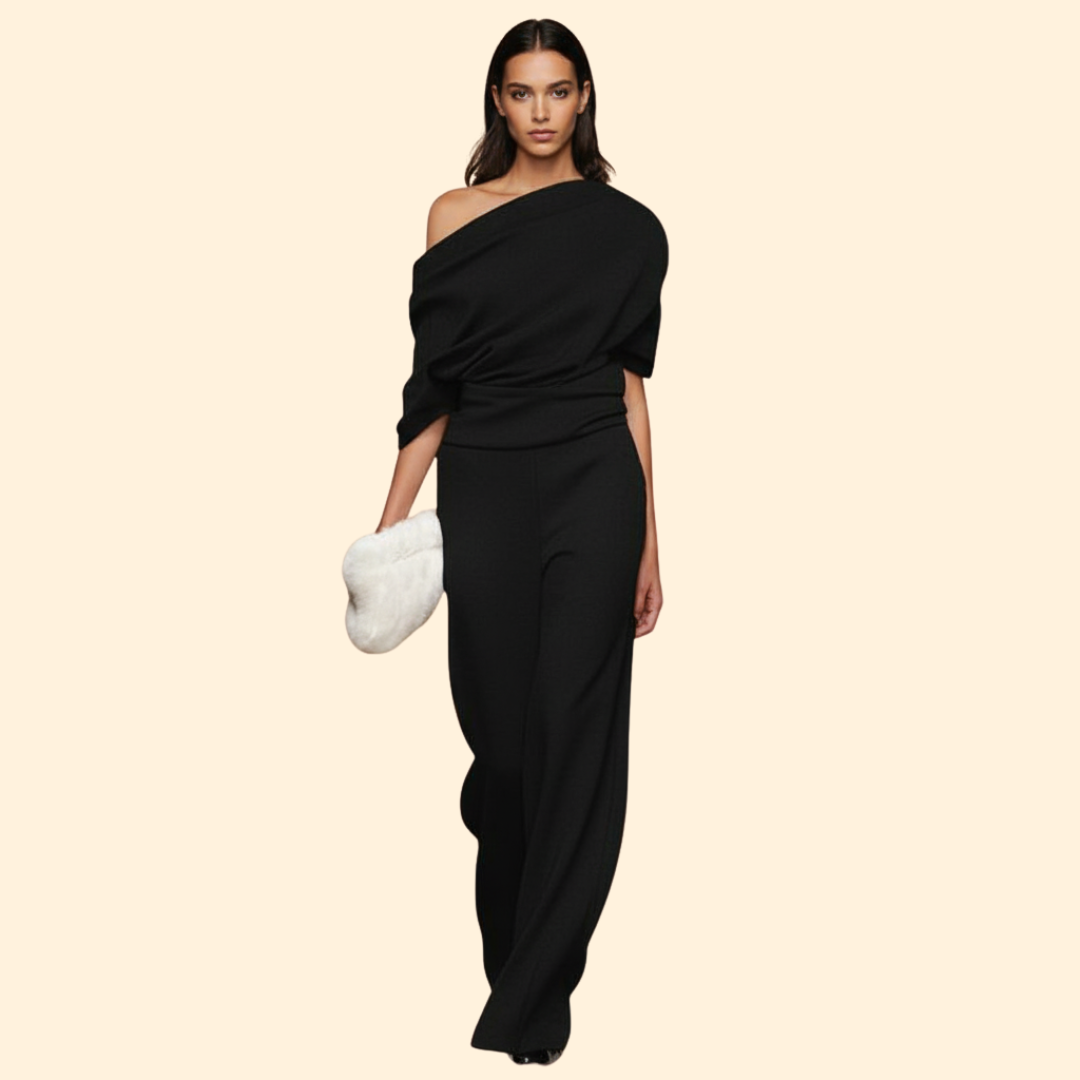 Draped Evening Jumpsuit