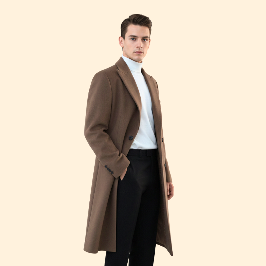 Men’s Tailored Long Overcoat