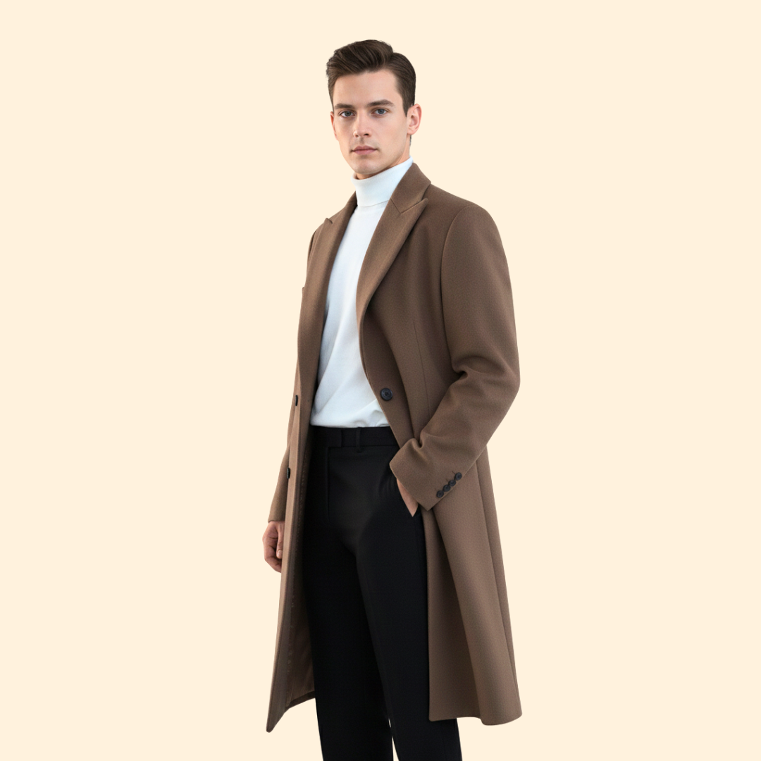 Men’s Tailored Long Overcoat