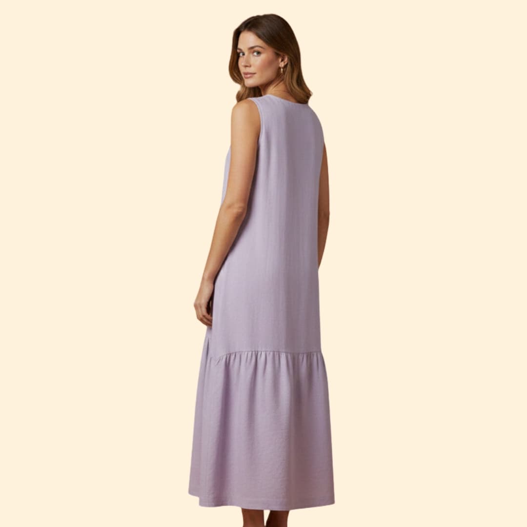 Women's Effortless Button-Down Midi Dress