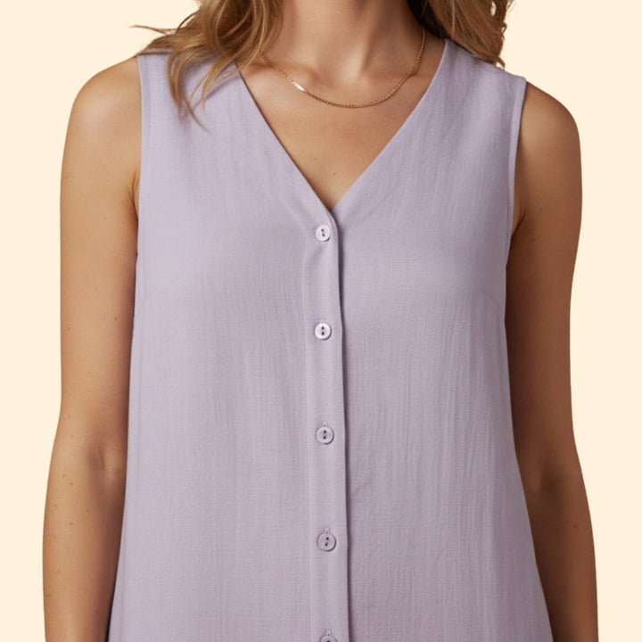 Women's Effortless Button-Down Midi Dress