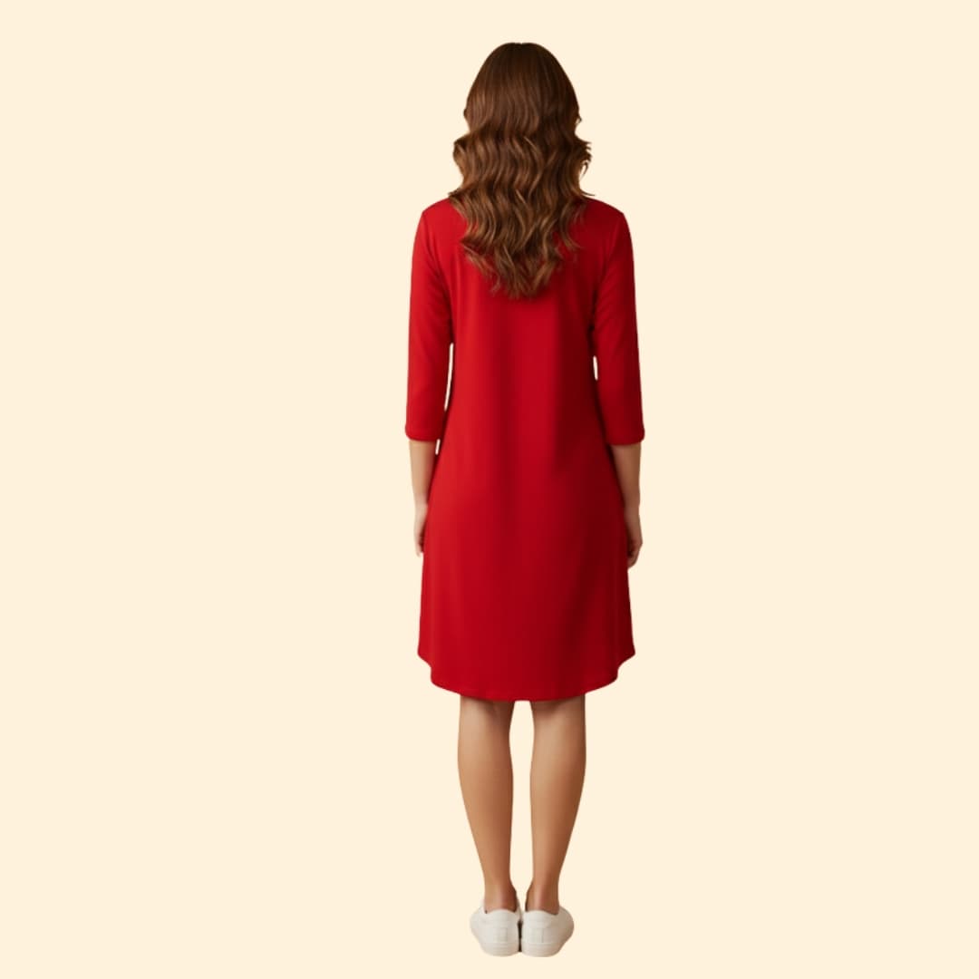 Women's Effortless V-Neck Casual Dress
