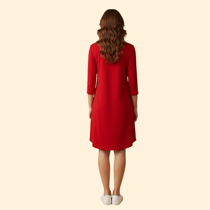 Women's Effortless V-Neck Casual Dress