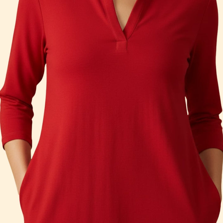 Women's Effortless V-Neck Casual Dress