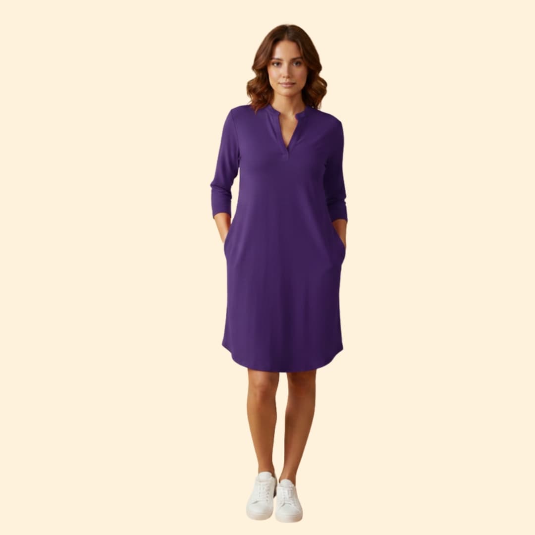 Women's Effortless V-Neck Casual Dress
