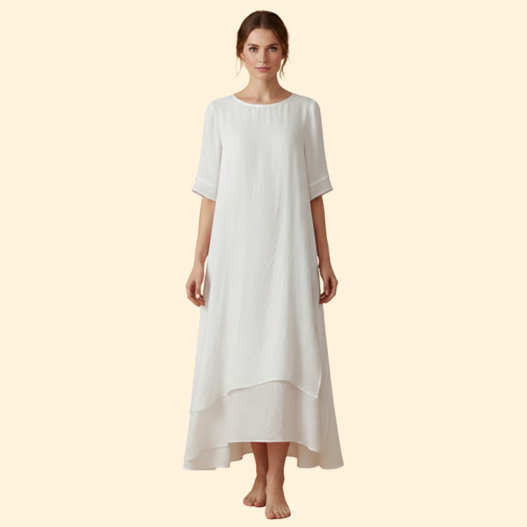 Women's Effortless White Flow Dress