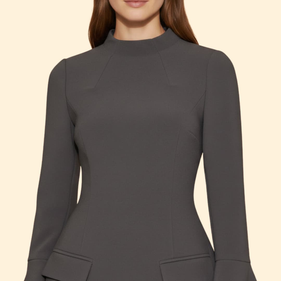 Women's Elegant Long Sleeve Mini Dress