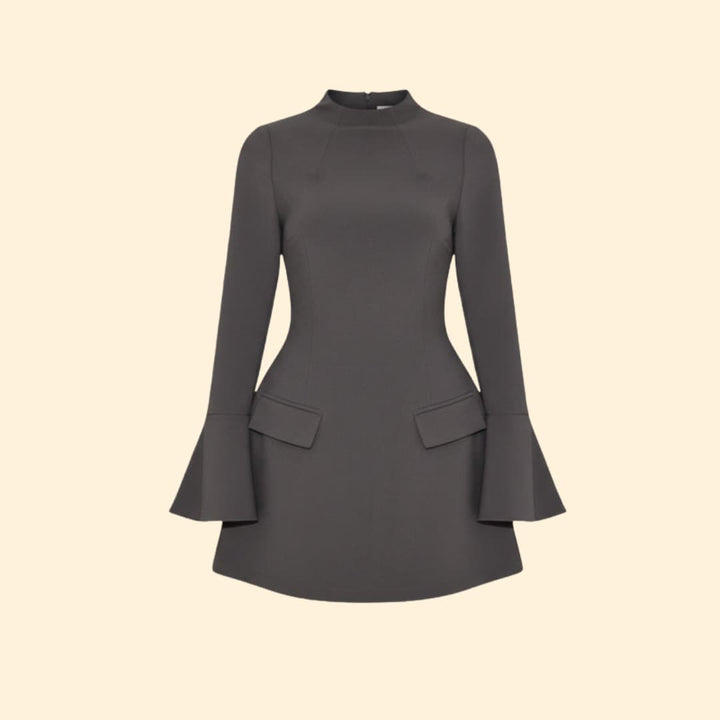 Women's Elegant Long Sleeve Mini Dress