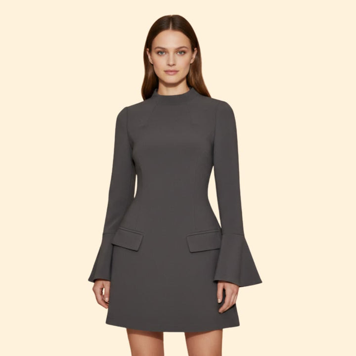 Women's Elegant Long Sleeve Mini Dress