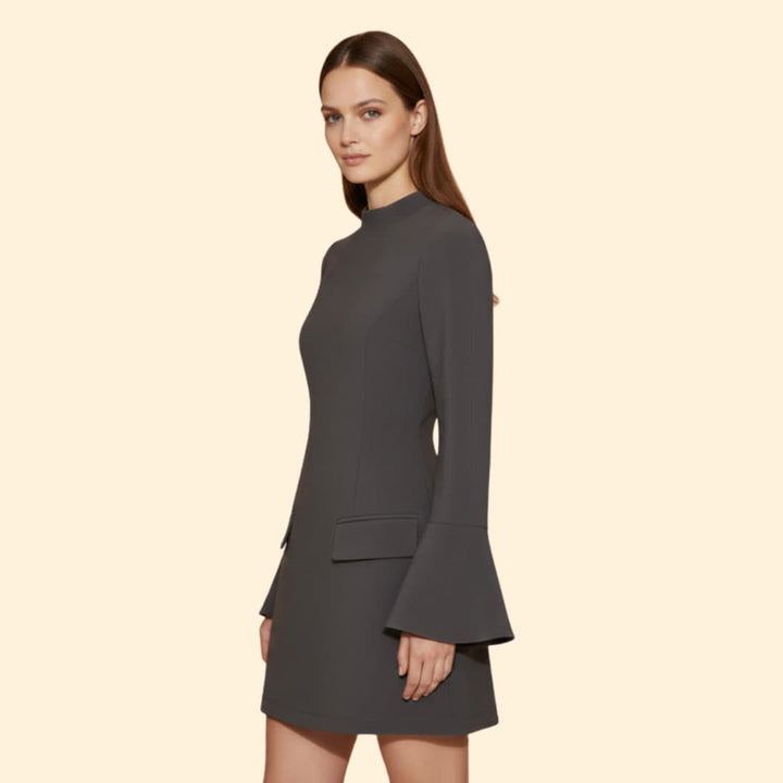 Women's Elegant Long Sleeve Mini Dress