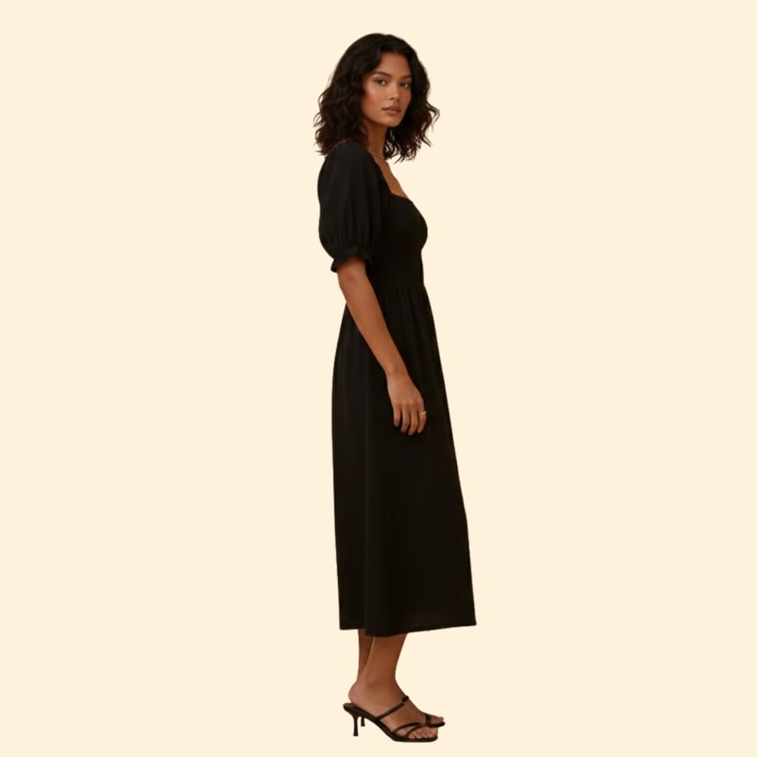 Women's Elegant Off-Shoulder Puff Sleeve Dress