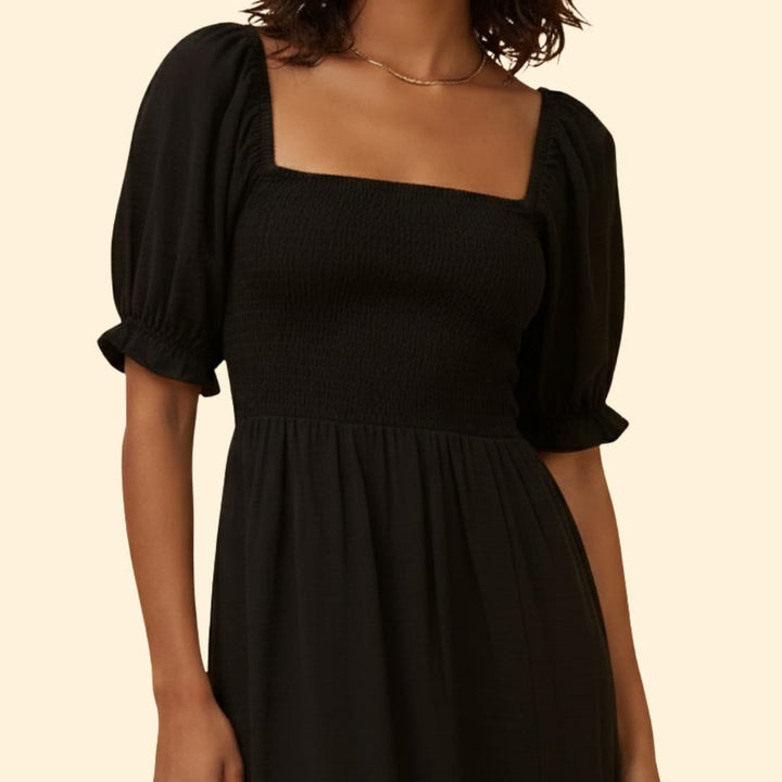 Women's Elegant Off-Shoulder Puff Sleeve Dress