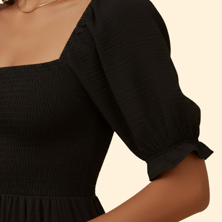 Women's Elegant Off-Shoulder Puff Sleeve Dress