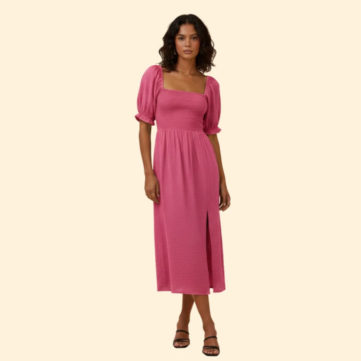 Women's Elegant Off-Shoulder Puff Sleeve Dress