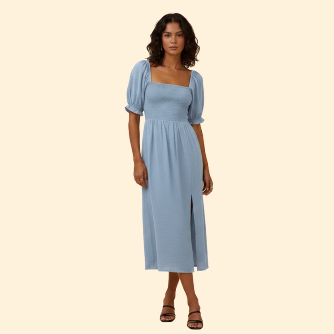 Women's Elegant Off-Shoulder Puff Sleeve Dress