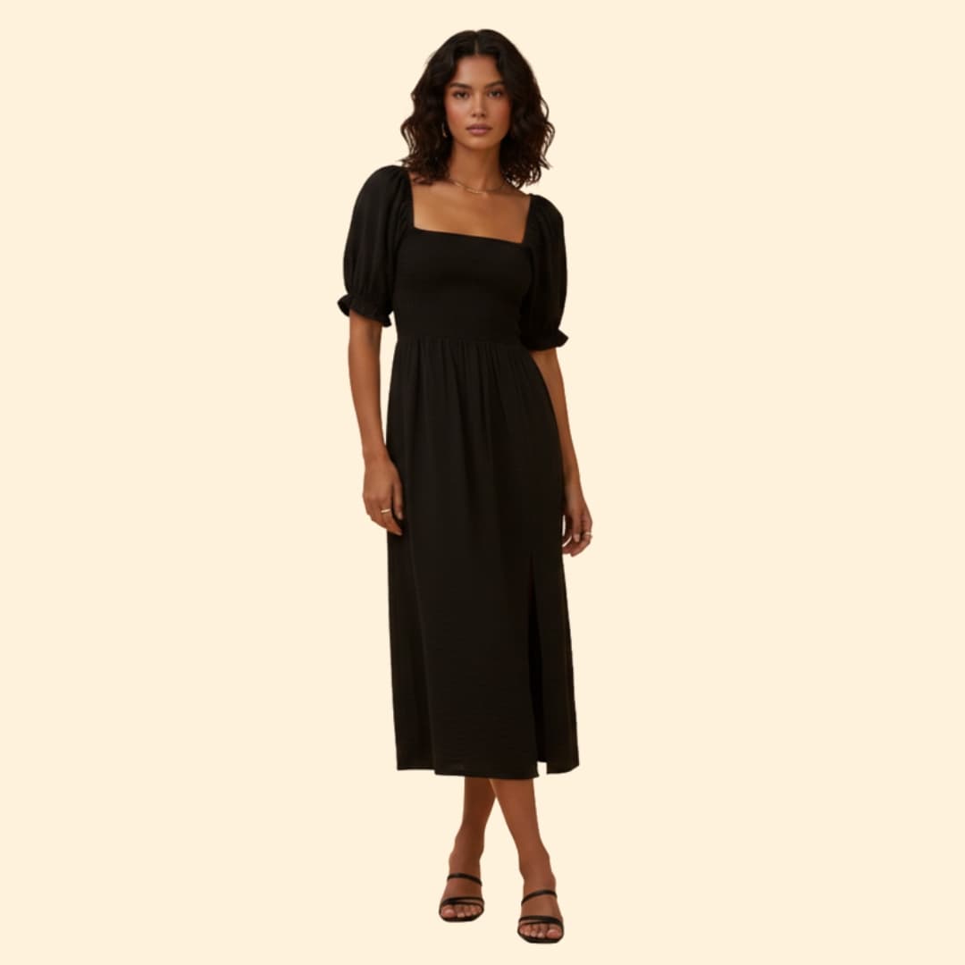 Women's Elegant Off-Shoulder Puff Sleeve Dress