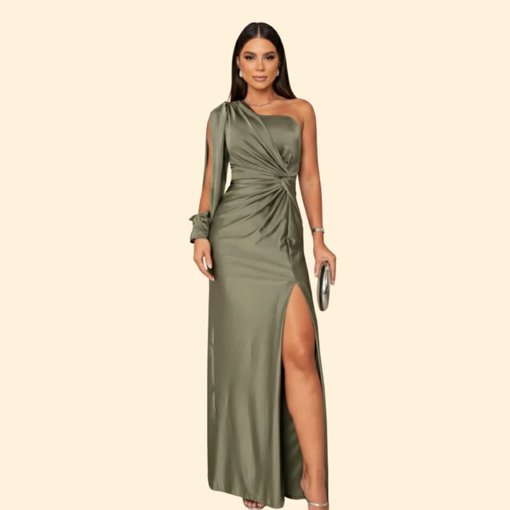 Women's Elegant One-Shoulder Dress