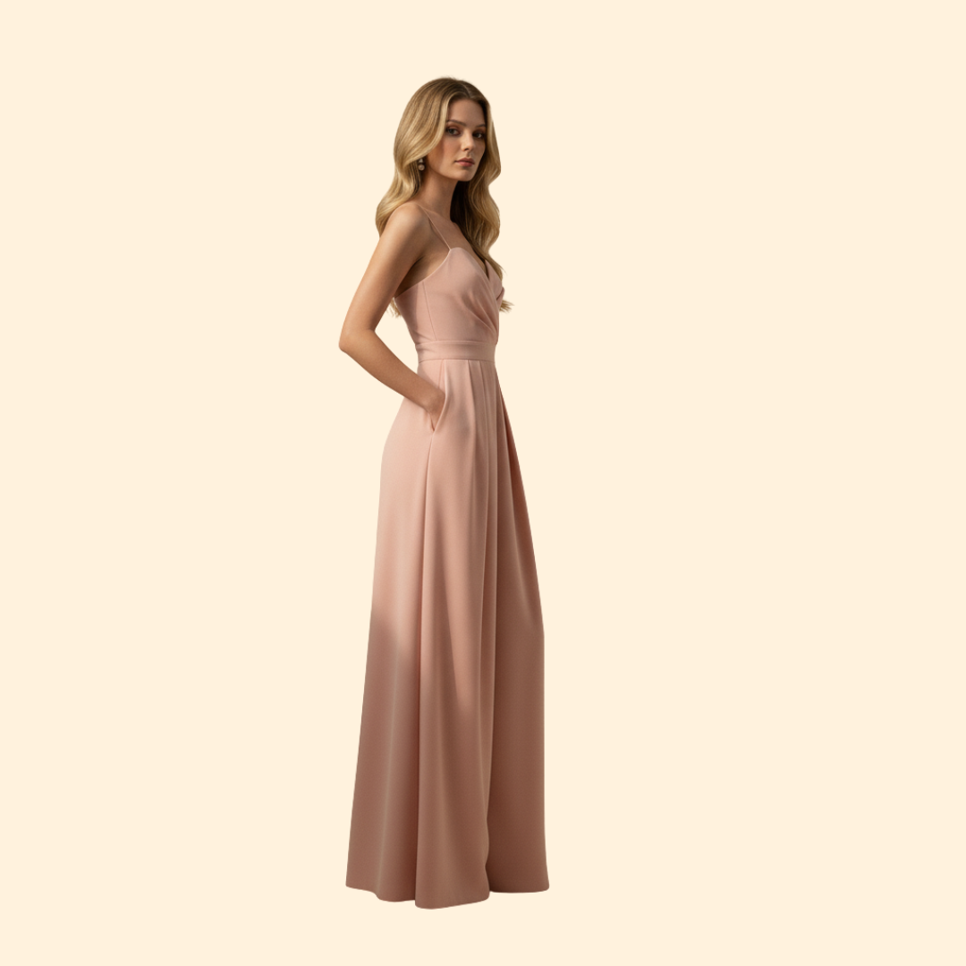 Evening Jumpsuit with Defined Silhouette