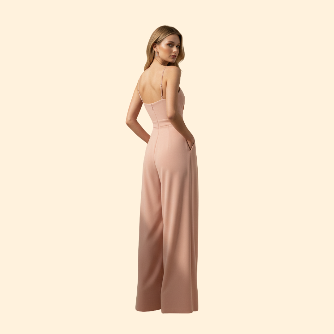 Evening Jumpsuit with Defined Silhouette