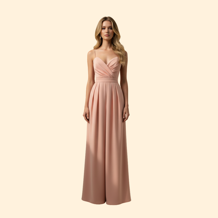 Evening Jumpsuit with Defined Silhouette