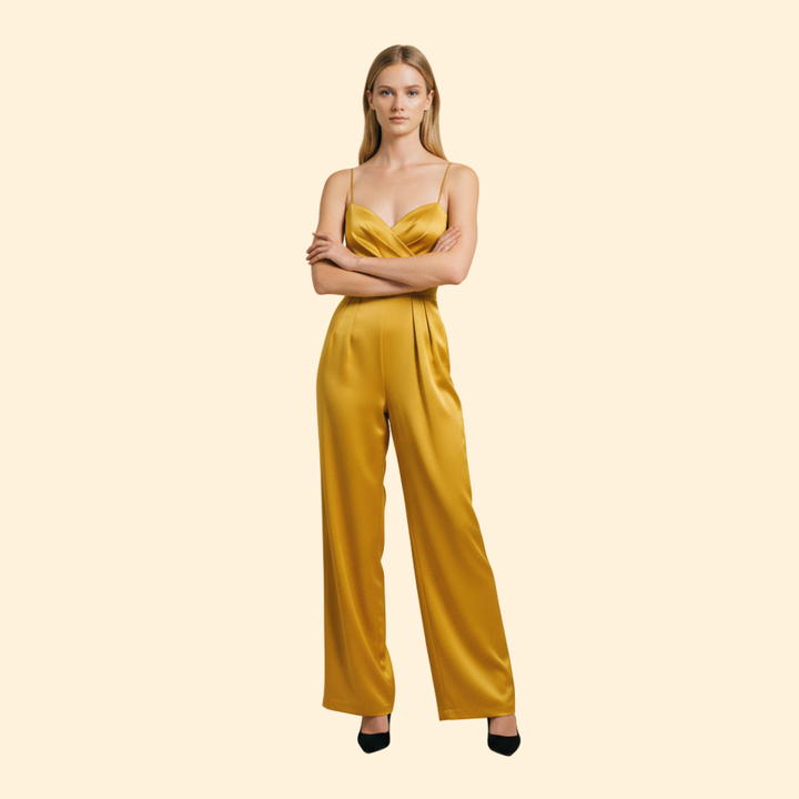 Evening Jumpsuit with Defined Silhouette