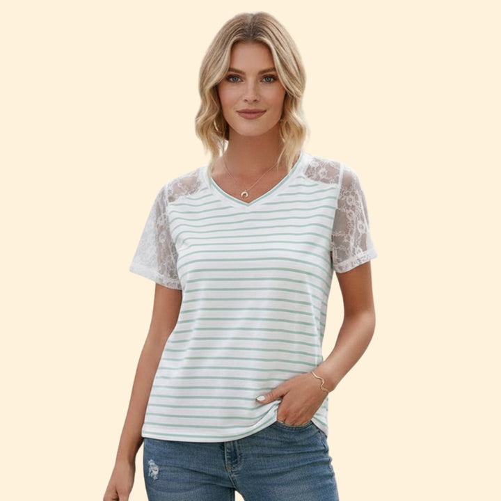 Women's Lace Sleeve T-shirt