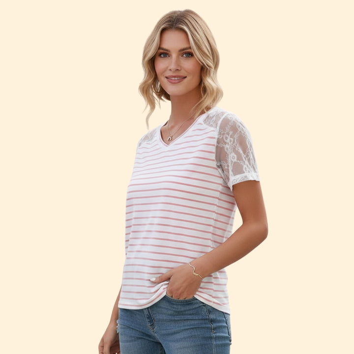 Women's Lace Sleeve T-shirt