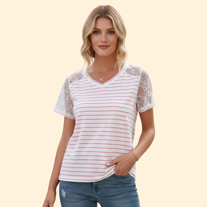 Women's Lace Sleeve T-shirt