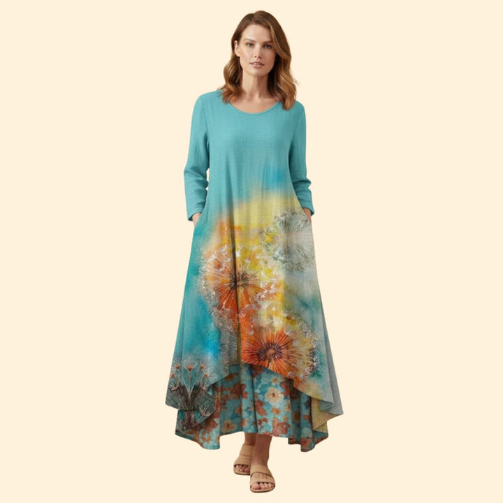 Women's Floral Boho Maxi Dress